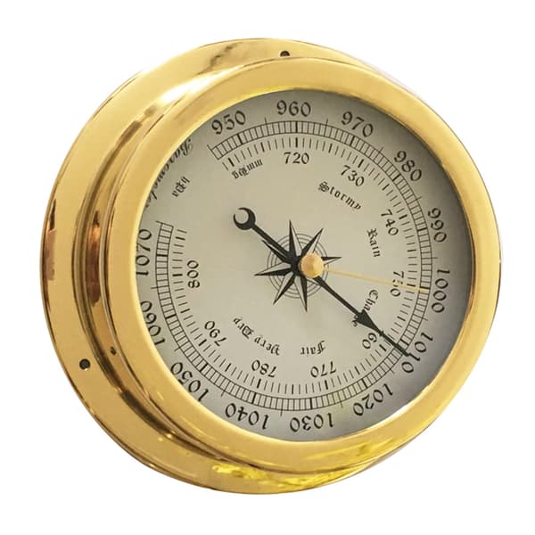 4 stk. Marine vægmonteret barometer urmåler termometer hygrometer sæt