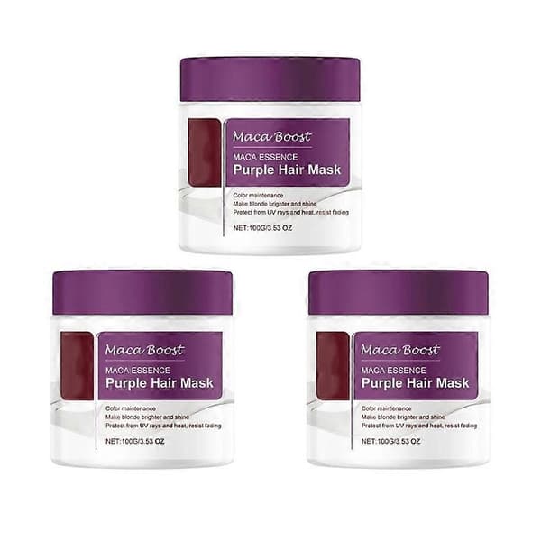 1/2/3 STK Maca Power Lilla Hårmaske Maca Essens Dyb Næring Lysner Keratin 3PCS