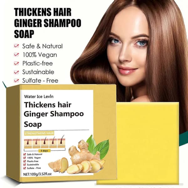 Ingefærshampoo Sæbe Nærende Hårshampoo Og Hårpleje Hovedbundsrensende Sæbe 100g