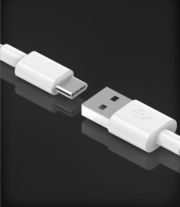 2M USB til USB-C Ladekabel Hvit 24