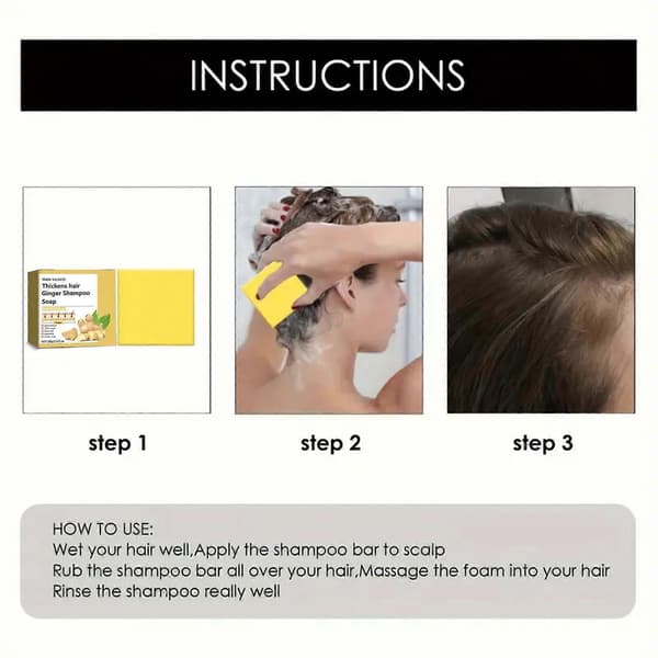 Ingefærshampoo Sæbe Nærende Hårshampoo Og Hårpleje Hovedbundsrensende Sæbe 100g