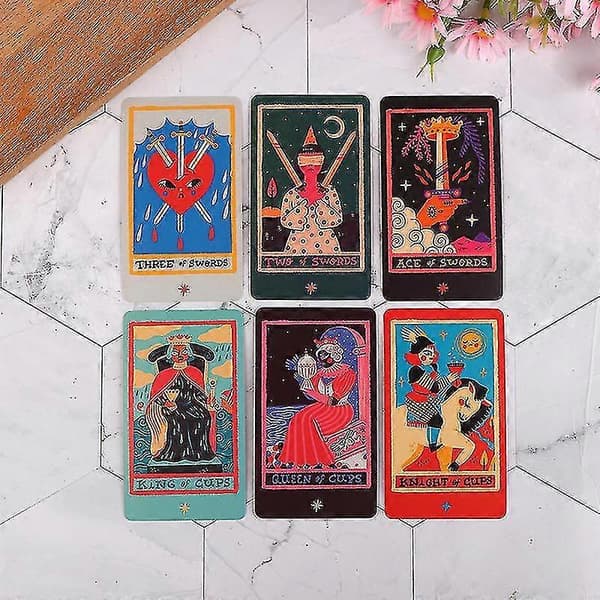 1 set Rainbow Tarot engelsk version guide spådomskortspel brädspel