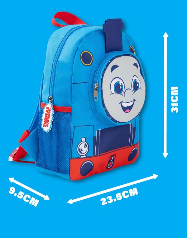 Thomas och vänner Unisex Barnryggsäck Blå 3D-ficka - One Size