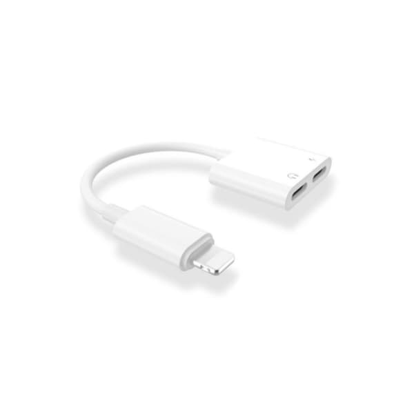 Lightning Splitter - Dobbelt Indgang 2-i-1 iPhone Hvid 48 3-Pack