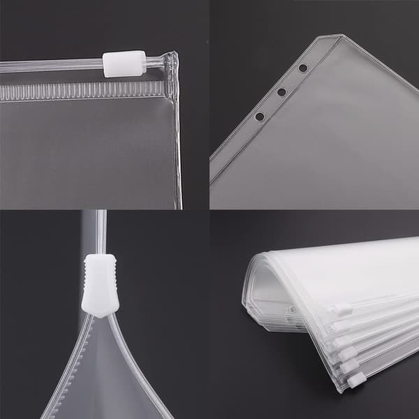 Plastfickor för A6-pärmar med 6 ringar 12-pack Transparent