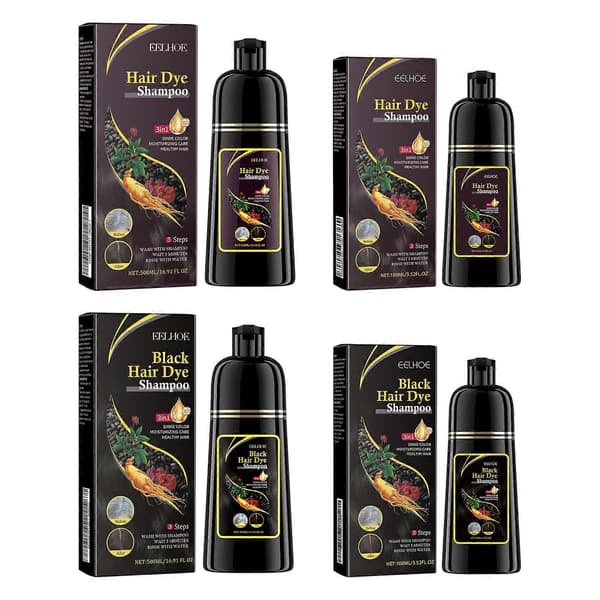 Eelhoe Sort Hårshampoo Polygonum Multiflorum Essens Sort Nærende Hårrens Reparation Blød Shampoo Natural Brown 500Ml