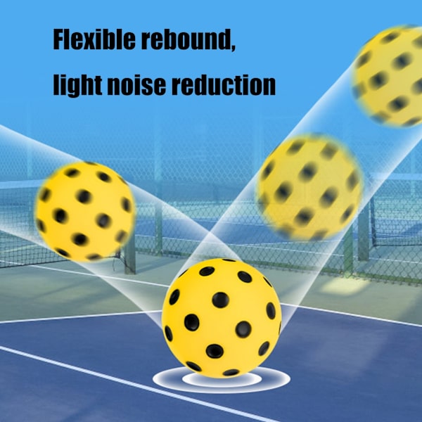 Stille skum pickleballs bløde træningsbolde lydreducerende bløde pickleballs