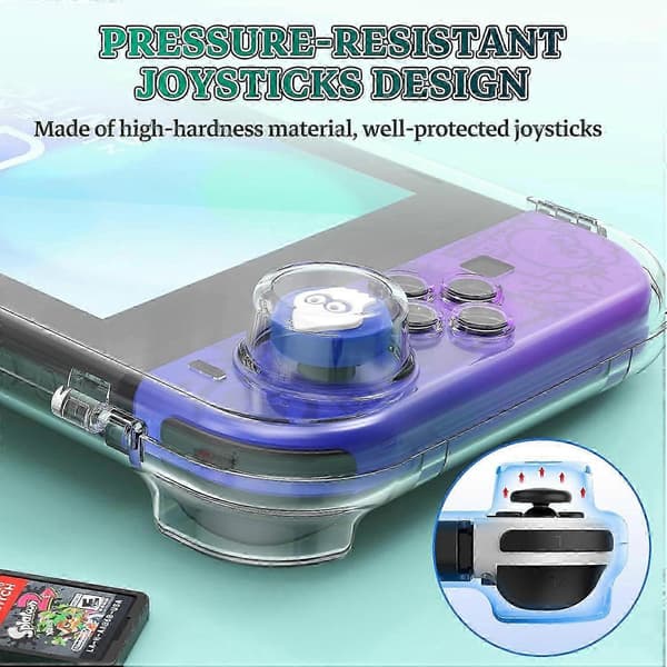 Transparent Dammtät Skyddande Resefodral för Switch/Switch OLED med Magnetisk Stängning Switch OLED