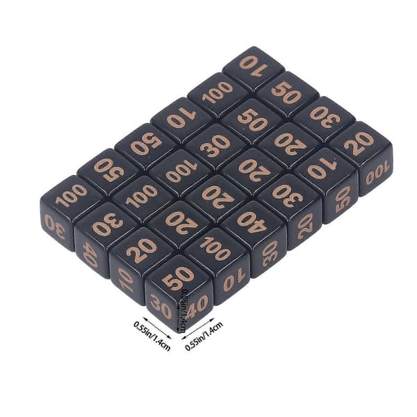 24st D6 Polyhedral Tärningar 14mm Akryl Vattentäta Balanserade Speltärningar För Bordsspel