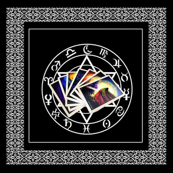Dowsing Divination Metafysisk Bräda Sammet Brädspel Duk Kortmatta D