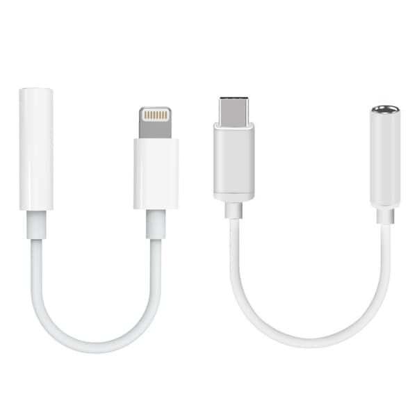 Lightning / USB-C - AUX-sovitin 3,5 mm paketti 33 LightningAUX3Pack