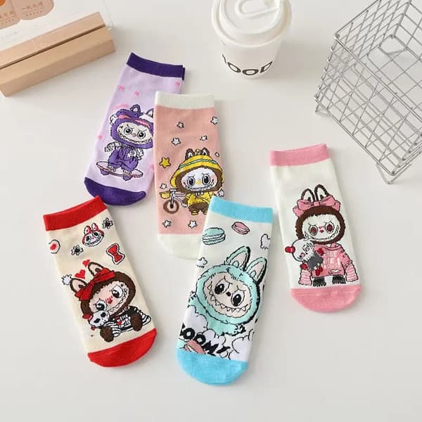 Nye Korte Strømper til Drenge Piger Tegneserie Søde Strømper Mode Damestrømpe Efterår Vinter Harajuku Kawaii Strømper Børn Gaver(FMY) 2