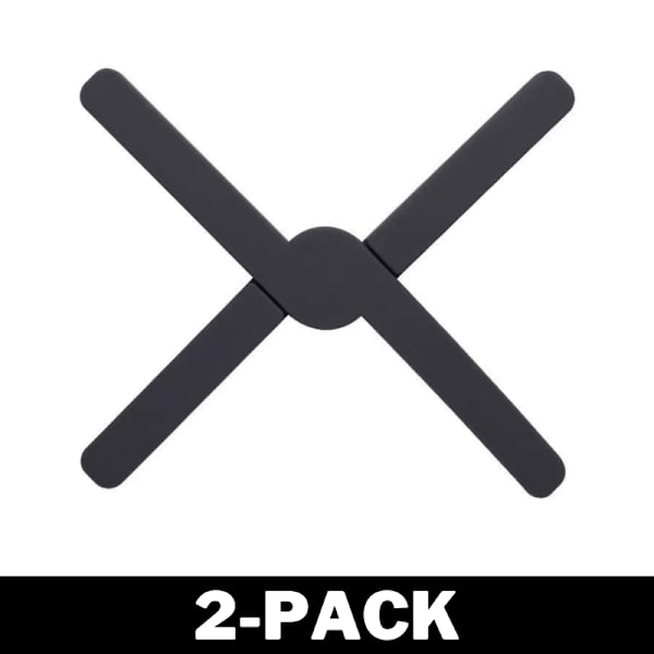 Sammenklappeligt grydeunderlag sort - Multipack 96 2-Pack