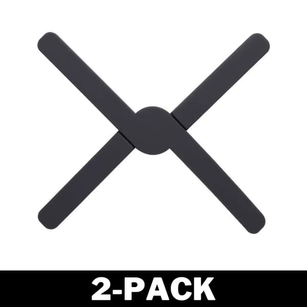 Sammenleggbart Gryteunderlag Svart - Multipakke 96 2-Pack