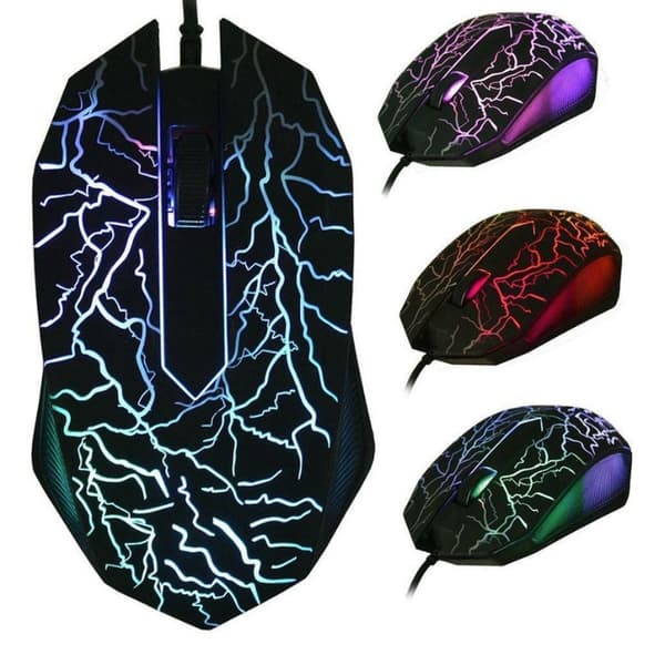 LED Gaming Mus USB Kabel - RGB Lys 220 2-Pack