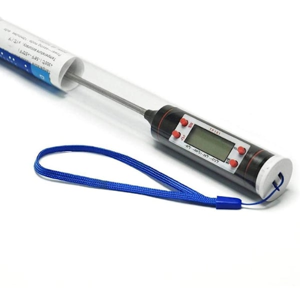 Digitalt steketermometer / baketermometer LCD-display svart 240 5-Pack
