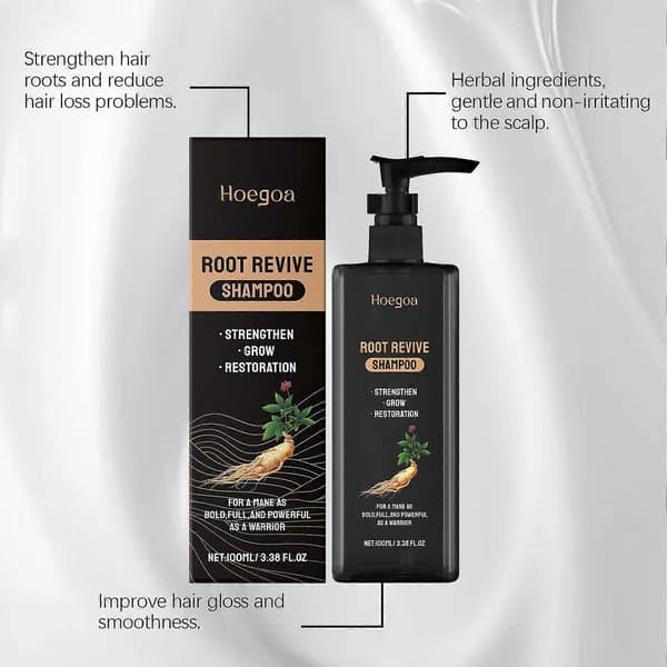 Root Activator Shampoo, Root Revive Shampoo, 100 ml hårtabsshampoo, Shampoo Root Activator, Naturlig hårvækstshampoo 2Pcs