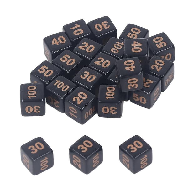 24 st D6 Polyedriska Tärningar 14mm Akryl Vattentäta Balanserade Speltärningar För Bordsspel