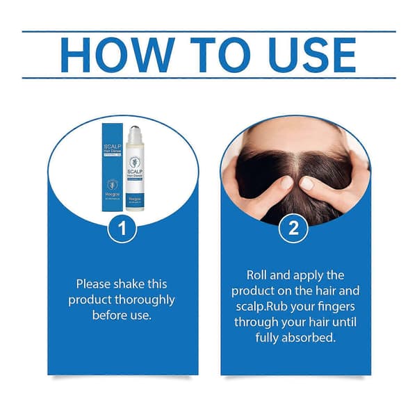 1-3X Avancerat Hårväxt Roll-On Serum Rosmarin Hårväxt Serum Roll On Förhindrar Håravfall Stimulerar Hårsäckar 3Pcs