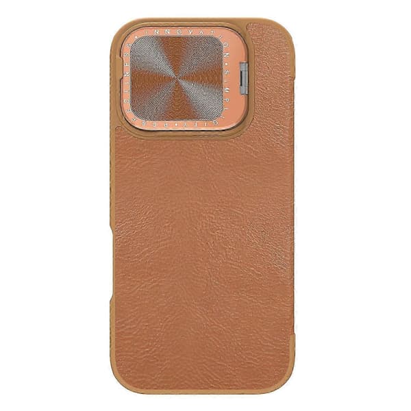 NILLKIN Qin Prop Series för iPhone 16 Pro Läderfodral Linsskydd Telefonfodral