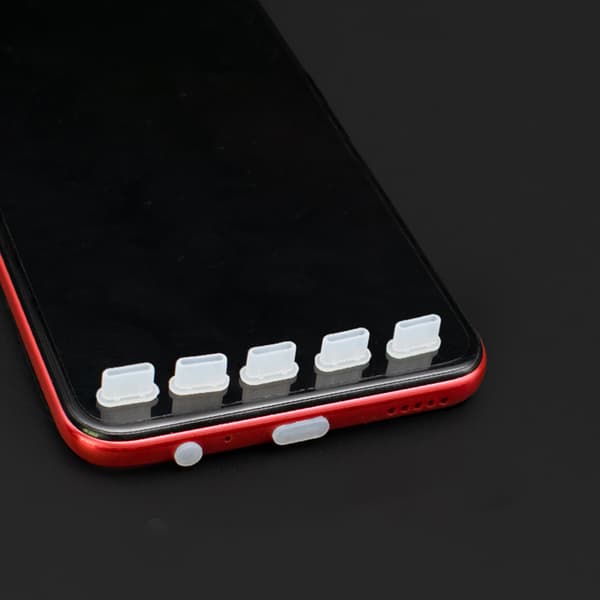 USB-C Støvplugger for Mobiler og Laptoper, 5-pakning Transparent