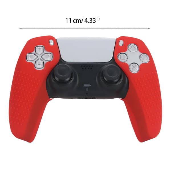 Beskyttende Silikone Blød Skind Split Til Etui Cover Pose Til Ps5 Trådløs Kontrol Blue