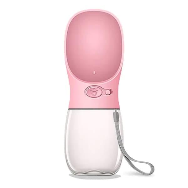 Bærbar Vannflaske for Hunder Rosa 360 2-Pack