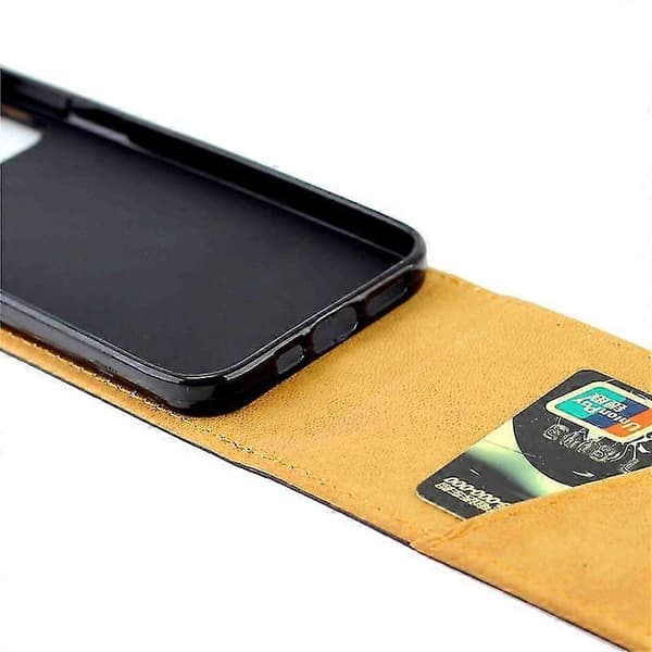 Vertikalt vikbart läderfodral för iPhone 12 mini
