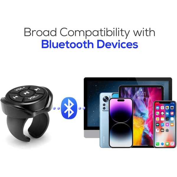 Universal Trådlös Rattkontroll Smart Fjärrkontrollknapp Stöd för Bluetooth Fjärrkontroll Bil Media Radio Musikvolym Lämplig