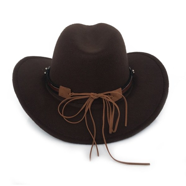 Västerländsk Cowboy Höghatt Filt Hatt Brun