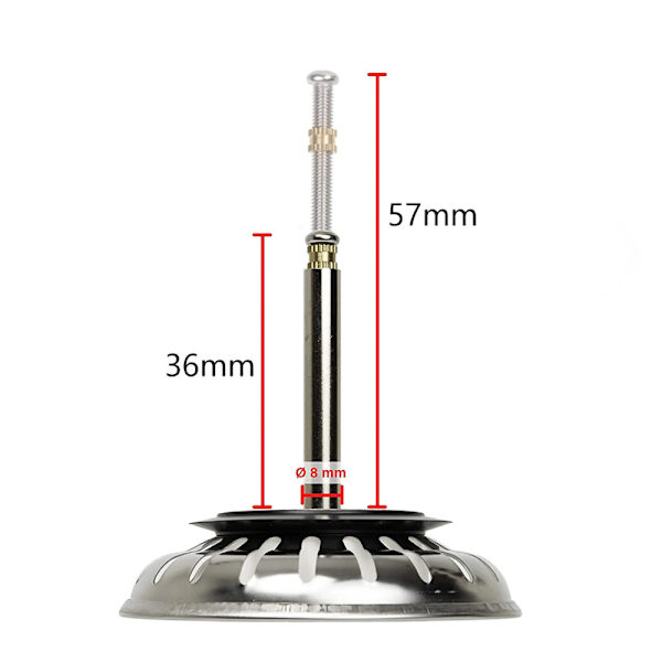 8 cm Silksil / Diskhoppropp med justerbar skruv