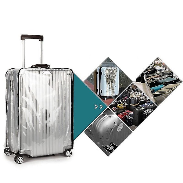 Bagageskydd Resväska Cover PVC Vattentät Resväska 26 Tum 26inch