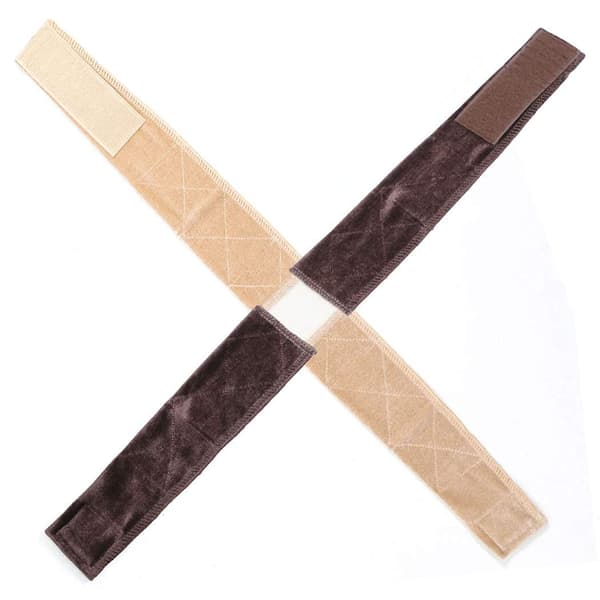 2-pack Spets Perukband Sammet Brun Plus Nude Halkfri Flexibel