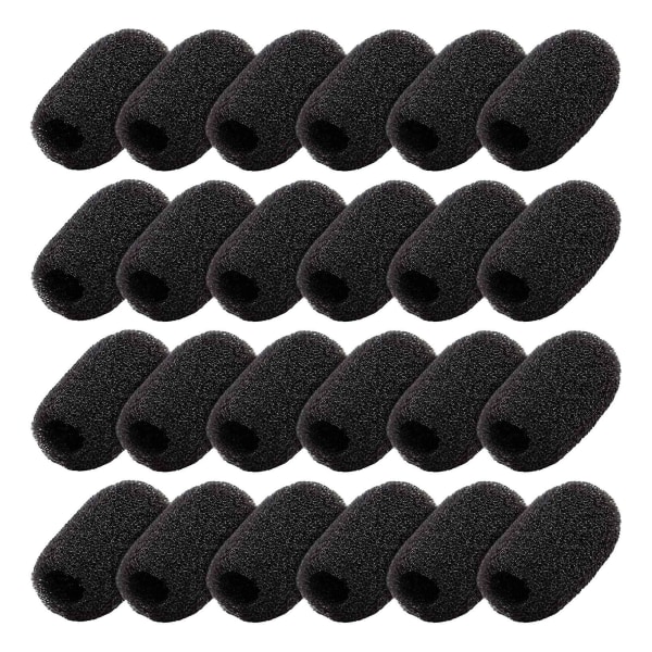 24-pack Mini Skum Vindskydd Lapel Headset Mikrofon Svamp Mini Skumskydd för L