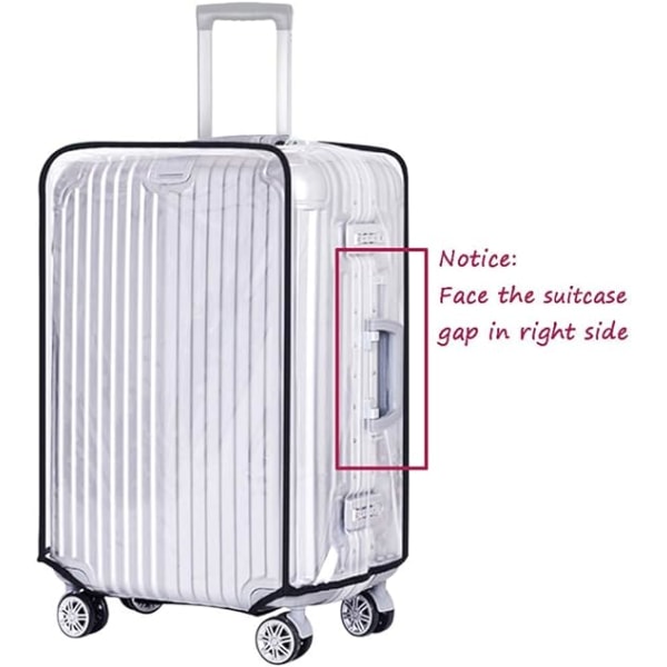 Genomskinligt PVC Resväska Skydd, 24 tum Transparent PVC Vattentätt Resväska Skydd, PVC Bagageskydd för Resväskor