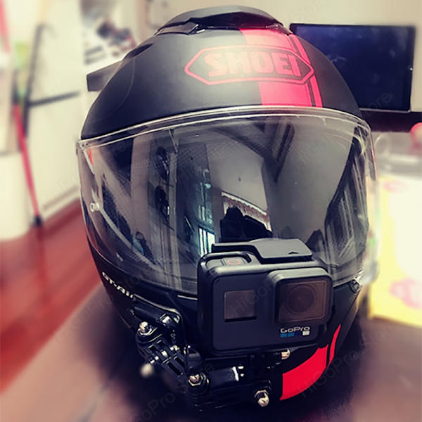 Hjälmremfäste för GoPro Hero Motorcykel Action Sportskamera Fäste Helansiktshållare Tillbehör