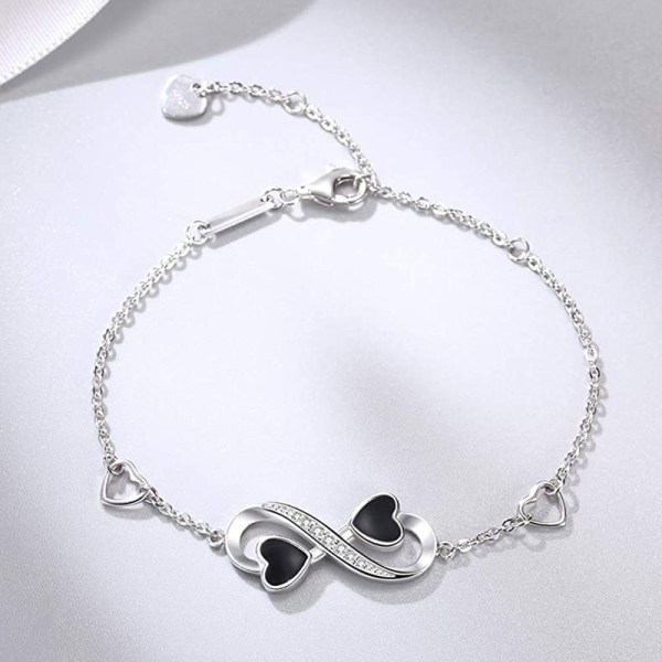 1 st armbandssmycke för kvinnor, oändlighetssymbol kärlekspresent för B