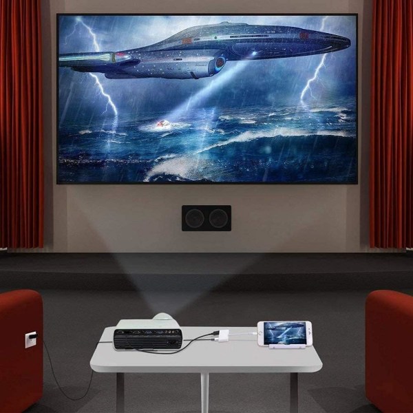 Digital AV HDMI-adapter, Apple MFi-certifierad iPhone Lightning till HDMI-kontakt Kompatibel med iPhone