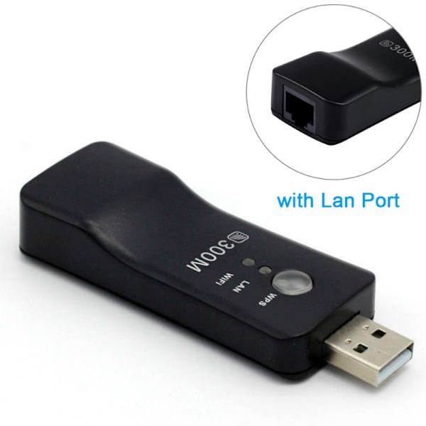 USB-nätverksförstärkare 300M trådlös routerförlängare AP-förstärkare dator TV WiFi-signalförstärkare
