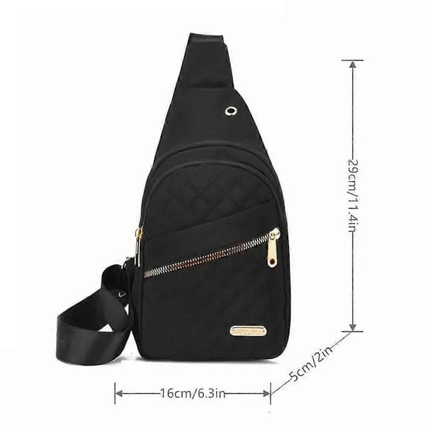 Stöldskydd Slingväskor för Kvinnor Lättvikts Ryggsäckar Crossbody Väskor Bröstväska Utomhusryggsäck Pink