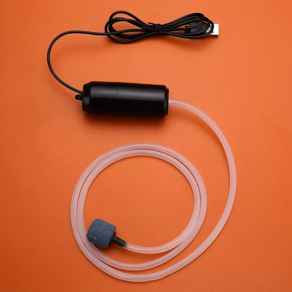 Mini USB-laddningsbar syrepump för fiskar, akvarietillbehör