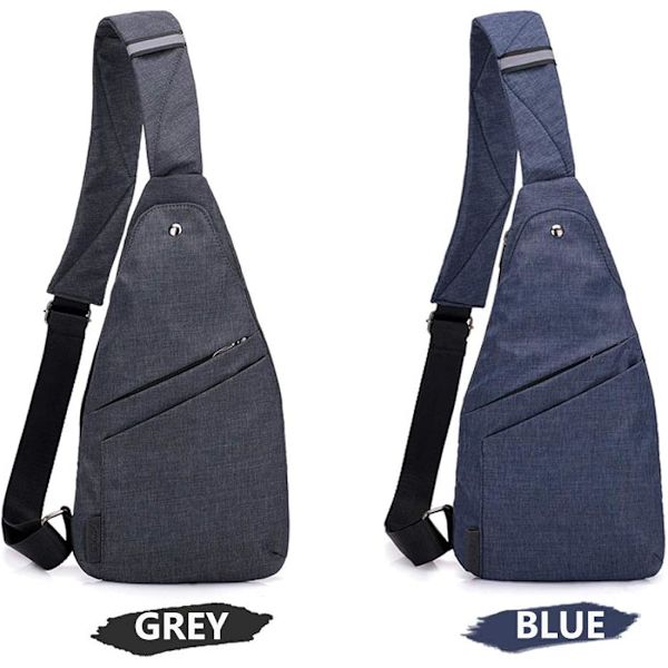 Antistöld Crossbody Personlig Pocket Sling Bag Lättvikts ryggsäck med bröstaxel för vandring