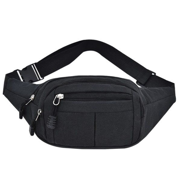 Midjeväska Herr Dam Fanny Pack Semesterpengar Bältespåse black