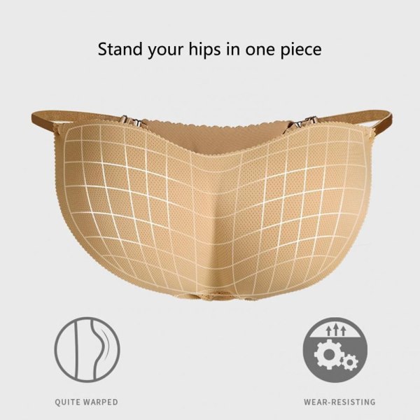 Push-up Trosor med Vaddering för Rumpa - Butt Lifter Shaper Underkläder Höftkuddar M Nude