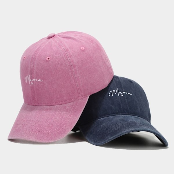 Mamma brev broderad keps Unisex baseballkepsar deep blue
