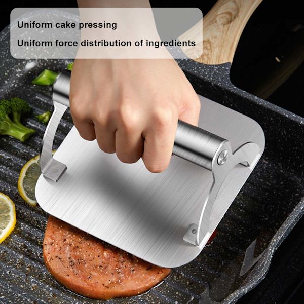 Hamburgarepress i rostfritt stål - Professionell köttpajform för hemmet
