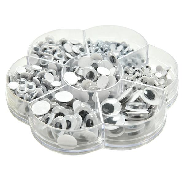 500 st Wiggly Googly Eyes Plast Rörlig Svart Joggle Scrapb