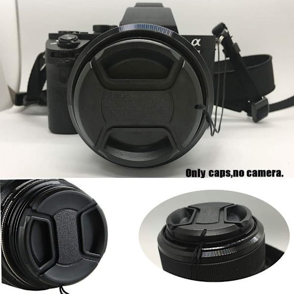 77 mm objektivlock för Canon EOS R5 EOS R6 EOS R EOS RP kamera RF 24-105 mm f/4L objektiv för Sony FE 24-105 mm f/4 objektiv 2-pack