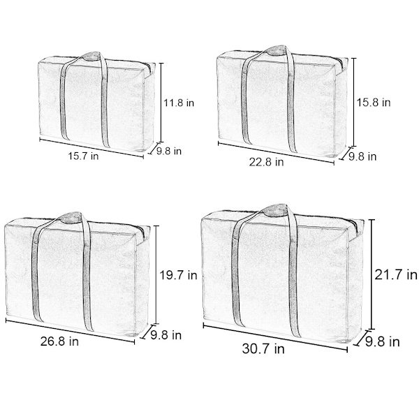 Förvaringsboxar för Kvinnor Tillbehör Handväska Kuber Bärbara Flyttväskor M: 22.83x9.84x15.75" Navy Blue