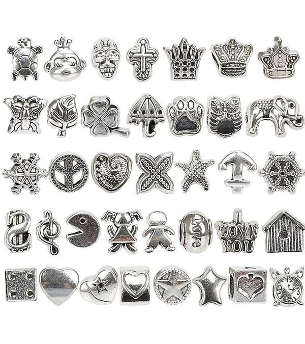 127st Charm Pärlor Armband Smycken Gör Hantverk Kit